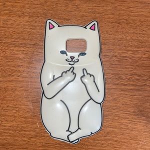 Middle finger cat case (Samsung Galaxy S7)